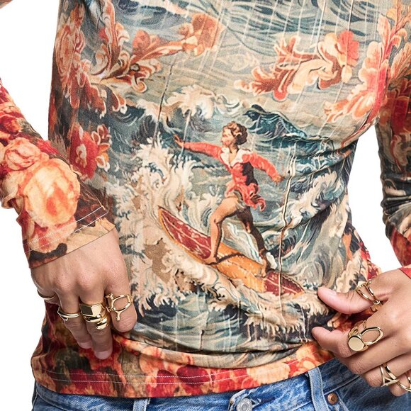 THE KIT's By Daniel Vosovic Sophie Tee | Red Surfer Women's Shirt Size X Large - Picture 13 of 13